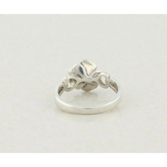 Sterling Silver Pink Topaz Flower Ring size 6 - Picture 8 of 8